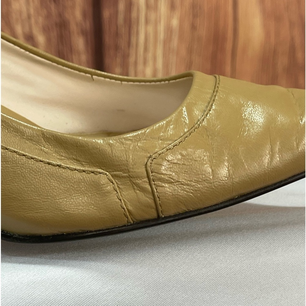Nine & Company DUNN leather tan pointed toe heeled dress shoes women’s 6.5 M - Picture 12 of 17
